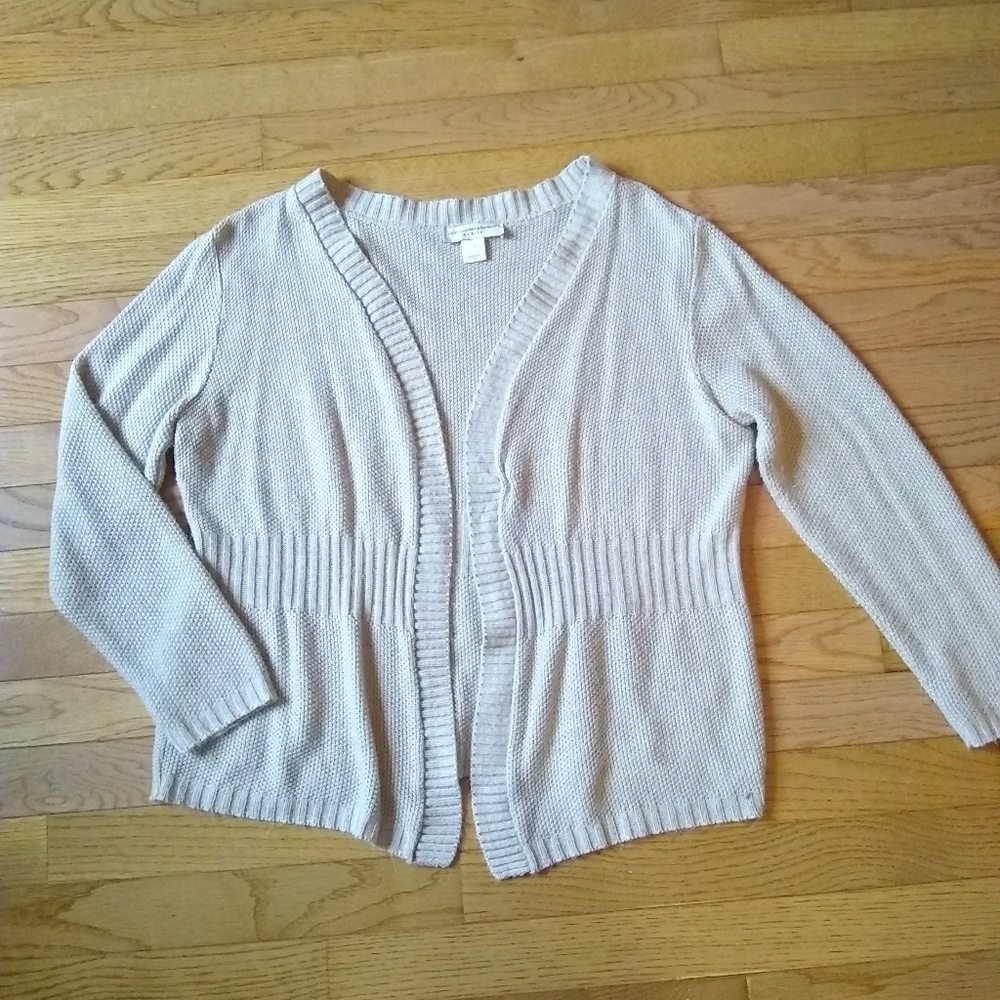 (5/$20) Christopher and banks cream cardigan